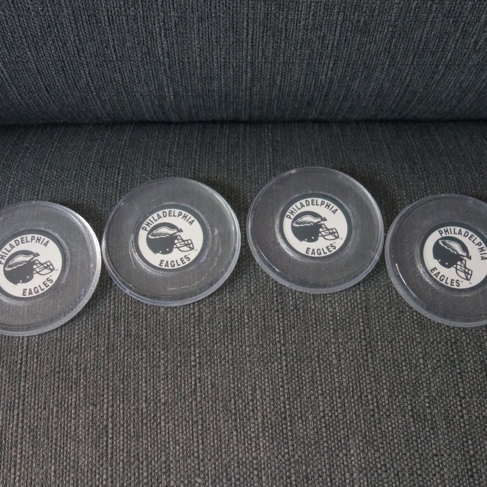 Set of 4 Philadelphia Eagles Plastic Coasters
